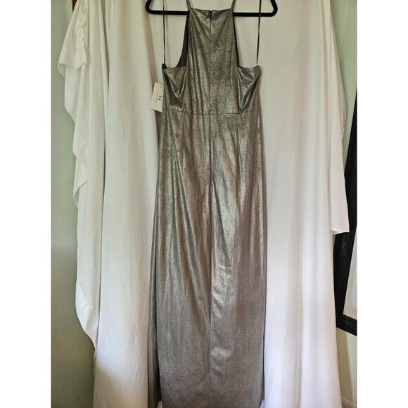 HALSTON Metallic Cocktail Dress size 12 NWT $178.00 - Picture 5 of 10